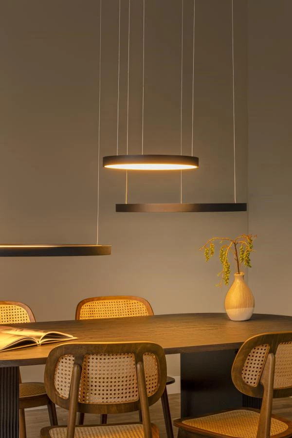 Lucide VIDAL - Pendant light - Ø 78 cm - LED Dim. - 1x120W 2700K - Black | Premium - atmosphere 4